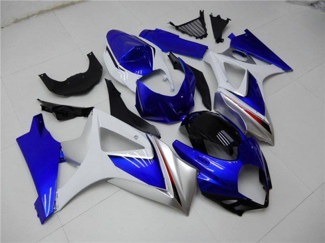 Blue White 07-08 Suzuki GSXR 1000 Motorcycle Fairing Kits & Plastic Blue White 07-08 Suzuki GSXR 1000 Motorcycle Fairing Kits & Plastic