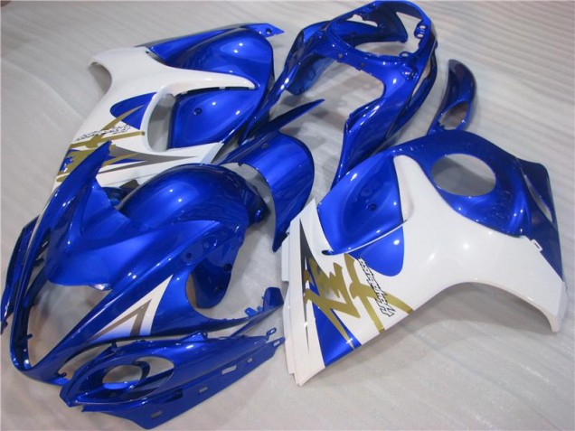 Blue White 08-19 Suzuki GSXR 1300 Hayabusa Motorcycle Bodywork Blue White 08-19 Suzuki GSXR 1300 Hayabusa Motorcycle Bodywork
