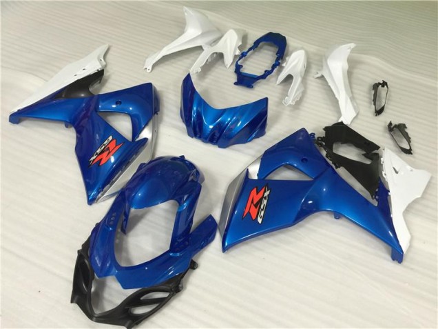 Blue White 09-16 Suzuki GSXR 1000 Motorcycle Fairing Kits & Plastic