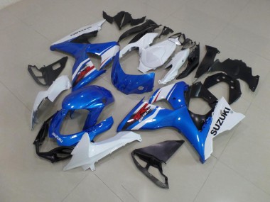 Blue White 09-16 Suzuki GSXR 1000 Motorcycle Fairings
