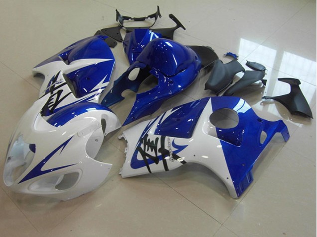 Blue White 96-07 Suzuki GSXR 1300 Hayabusa Motorcycle Fairings