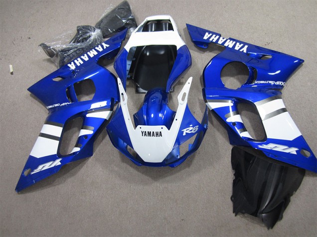 Blue White 98-02 Yamaha YZF R6 Motorcycle Fairing Blue White 98-02 Yamaha YZF R6 Motorcycle Fairing