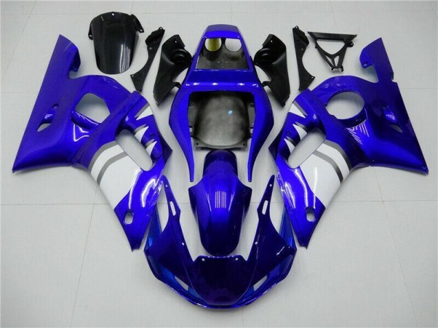 Blue White 98-02 Yamaha YZF R6 Motorcycle Fairings