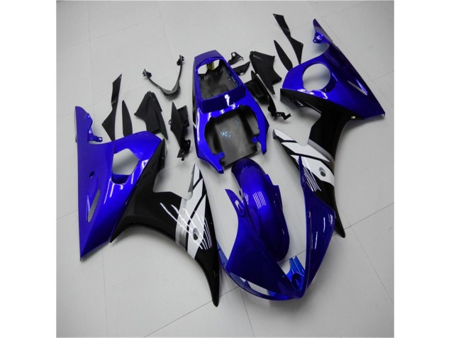 Blue White Black 03-05 Yamaha YZF R6 Motorcycle Fairings Blue White Black 03-05 Yamaha YZF R6 Motorcycle Fairings