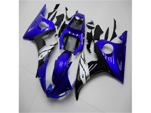 Blue White Black 03-05 Yamaha YZF R6 Motorcycle Fairings Blue White Black 03-05 Yamaha YZF R6 Motorcycle Fairings
