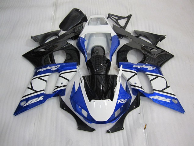 Blue White Black 98-02 Yamaha YZF R6 Motorcycle Fairings Blue White Black 98-02 Yamaha YZF R6 Motorcycle Fairings