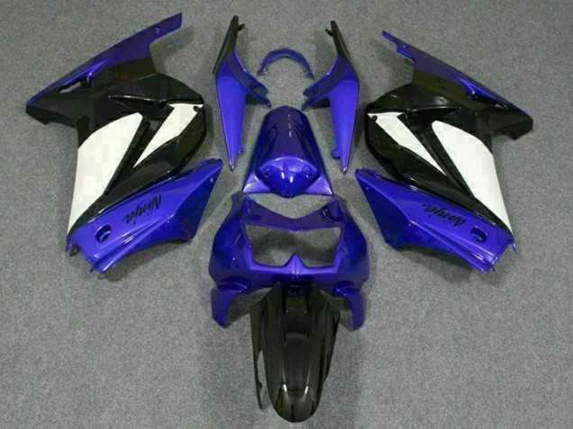 Blue White Black Ninja 08-12 Kawasaki EX250 Motorcycle Fairings Blue White Black Ninja 08-12 Kawasaki EX250 Motorcycle Fairings