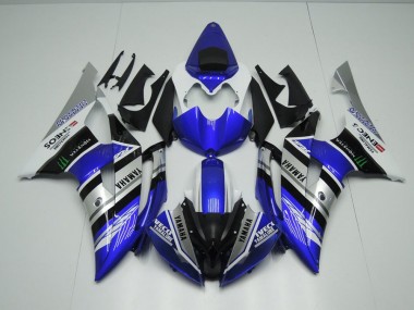 Blue White ENEOS Monster 08-16 Yamaha YZF R6 Motorcycle Fairings