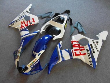 Blue White Fiat 03-05 Yamaha YZF R6 Motorcycle Fairings