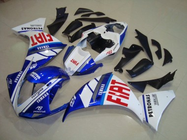 Blue White Fiat 12-14 Yamaha YZF R1 Motorcycle Fairings