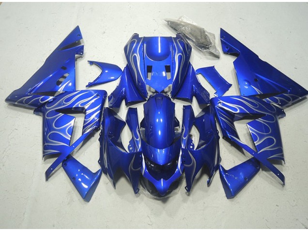 Blue White Flame 03-05 Kawasaki ZX10R Motorcycle Fairings Blue White Flame 03-05 Kawasaki ZX10R Motorcycle Fairings