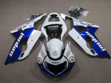 Blue White Jordan Motul 00-02 Suzuki GSXR 1000 Motorcycle Fairings