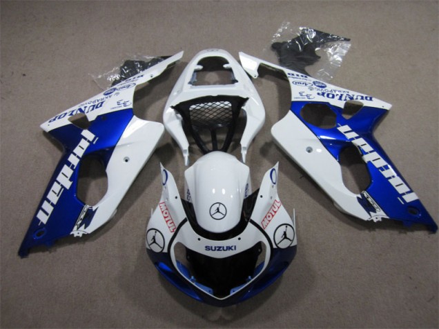 Blue White Jordan Motul 00-02 Suzuki GSXR 1000 Motorcycle Fairings Blue White Jordan Motul 00-02 Suzuki GSXR 1000 Motorcycle Fairings