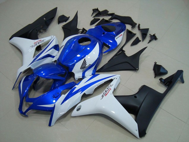 Blue White Matte Black 07-08 Honda CBR600RR Motorcycle Fairings Blue White Matte Black 07-08 Honda CBR600RR Motorcycle Fairings