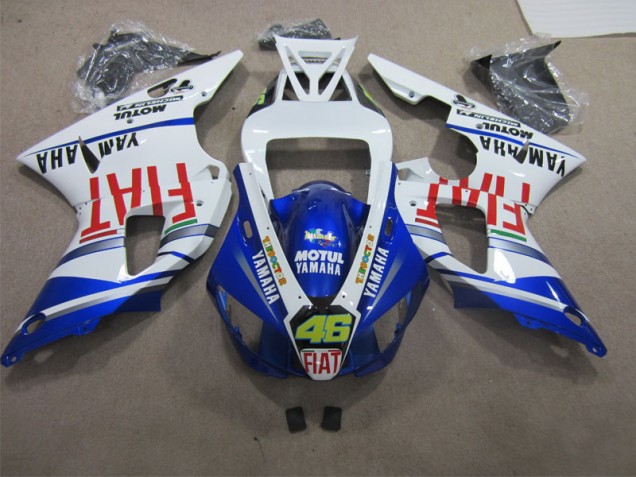 Blue White Motul Dunlop 46 09-11 Yamaha YZF R1 Motorcycle Fairing Blue White Motul Dunlop 46 09-11 Yamaha YZF R1 Motorcycle Fairing