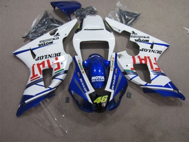 Blue White Motul Dunlop 46 98-99 Yamaha YZF R1 Motorcycle Fairings