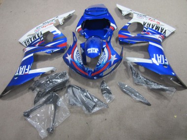 Blue White Motul Fiat 03-05 Yamaha YZF R6 Motorcycle Fairing