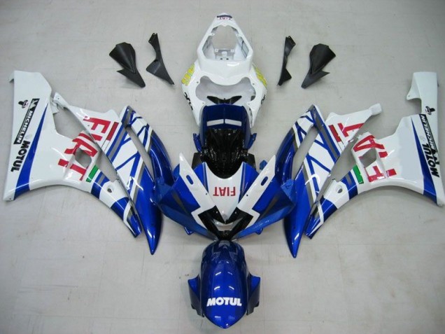 Blue White Motul Red Fiat 06-07 Yamaha YZF R6 Motorcycle Fairings Blue White Motul Red Fiat 06-07 Yamaha YZF R6 Motorcycle Fairings