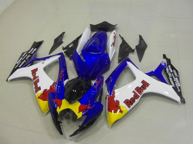 Blue White Red Bull 06-07 Suzuki GSXR 750 Motorcycle Fairings Blue White Red Bull 06-07 Suzuki GSXR 750 Motorcycle Fairings