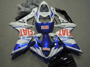 Blue White Red Fiat 07-08 Yamaha YZF R1 Motorcycle Fairings