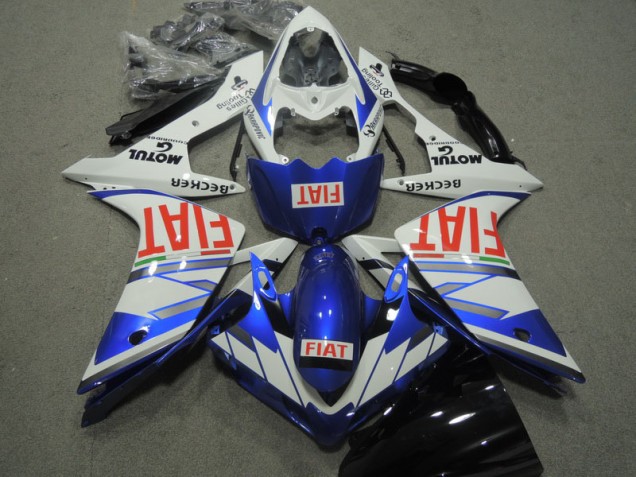 Blue White Red Fiat 07-08 Yamaha YZF R1 Motorcycle Fairings Blue White Red Fiat 07-08 Yamaha YZF R1 Motorcycle Fairings