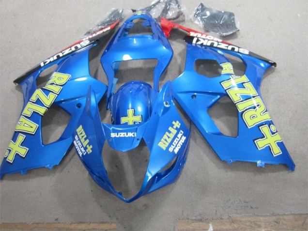 Blue Yellow Rizla 03-04 Suzuki GSXR 1000 Motorcycle Fairings