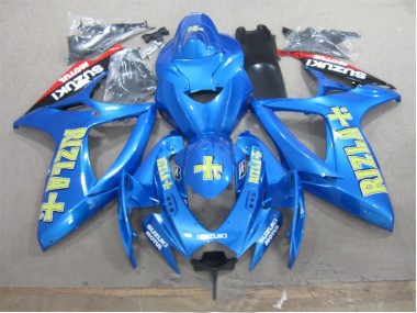 Blue Yellow Rizla 06-07 Suzuki GSXR 600 Motorcycle Fairings