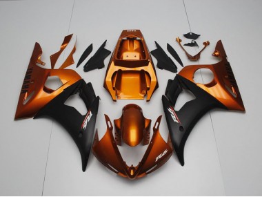 Brown and Matte Black 03-05 Yamaha YZF R6 Motorcycle Fairings