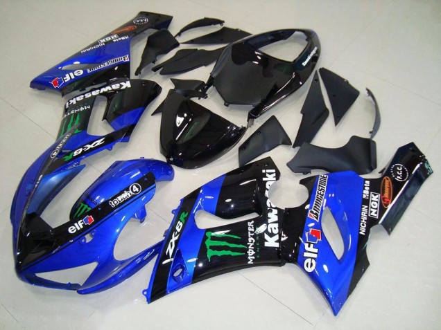 Candy Blue Monster 05-06 Kawasaki ZX6R Motorcycle Fairings