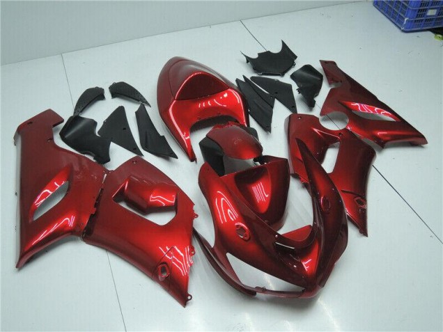 Candy Red 05-06 Kawasaki ZX6R Motorcycle Fairings