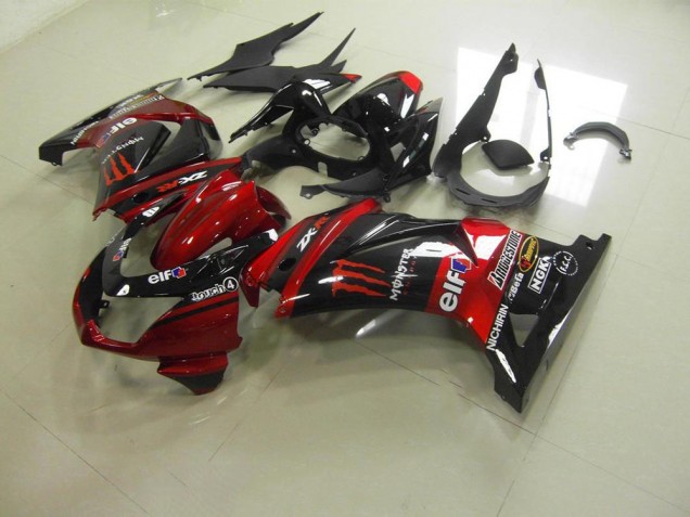 Candy Red Monster 08-12 Kawasaki ZX250R Motorcycle Fairings
