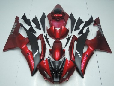 Candy Red and Black 08-16 Yamaha YZF R6 Motorcycle Fairings
