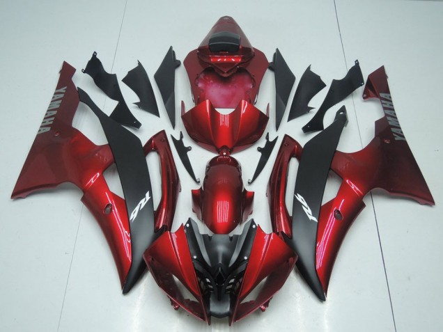 Candy Red and Black 08-16 Yamaha YZF R6 Motorcycle Fairings