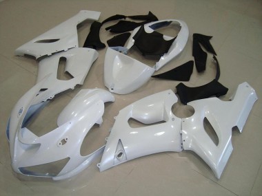 Dark Pearl White 05-06 Kawasaki ZX6R Motorcycle Fairings