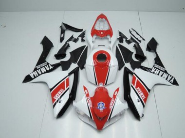 Factory Red White 07-08 Yamaha YZF R1 Motorcycle Fairings
