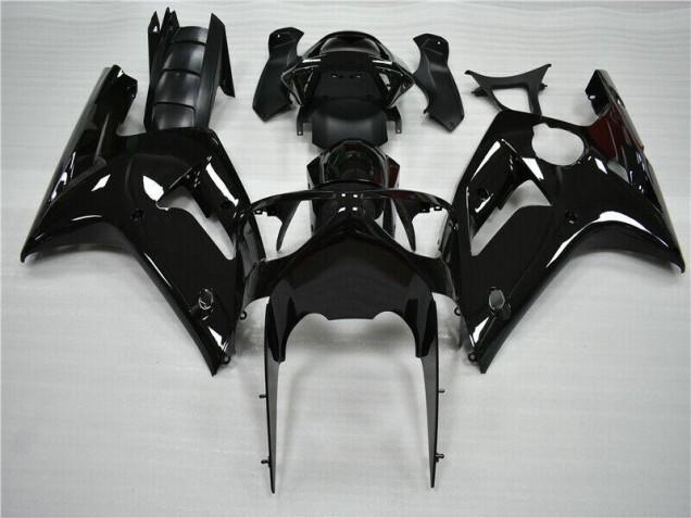 Glossy Black 03-04 Kawasaki ZX6R Motorcycle Fairings Glossy Black 03-04 Kawasaki ZX6R Motorcycle Fairings