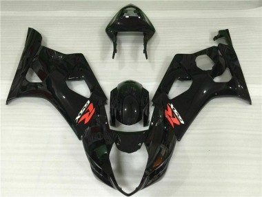 Glossy Black 03-04 Suzuki GSXR 1000 Motorcycle Bodywork