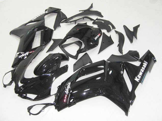 Glossy Black 07-08 Kawasaki ZX6R Motorcycle Fairings Glossy Black 07-08 Kawasaki ZX6R Motorcycle Fairings