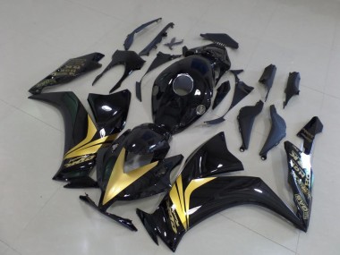 Glossy Black Gold Sticker 12-16 Honda CBR1000RR Motorcycle Fairings