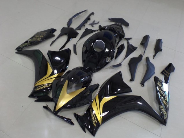 Glossy Black Gold Sticker 12-16 Honda CBR1000RR Motorcycle Fairings Glossy Black Gold Sticker 12-16 Honda CBR1000RR Motorcycle Fairings