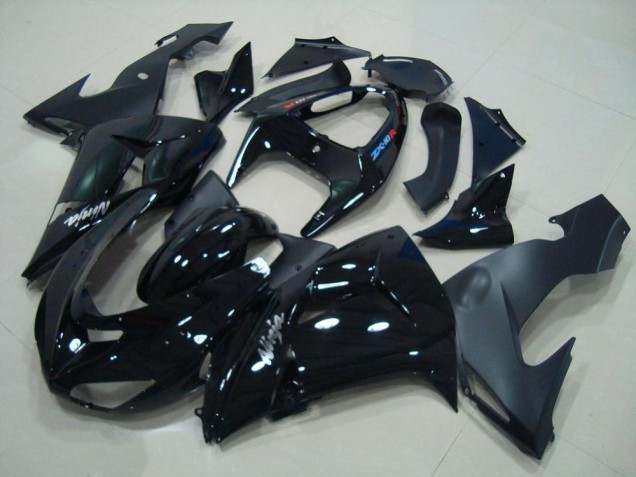 Glossy Black Matte Black 06-07 Kawasaki ZX10R Motorcycle Fairings Glossy Black Matte Black 06-07 Kawasaki ZX10R Motorcycle Fairings