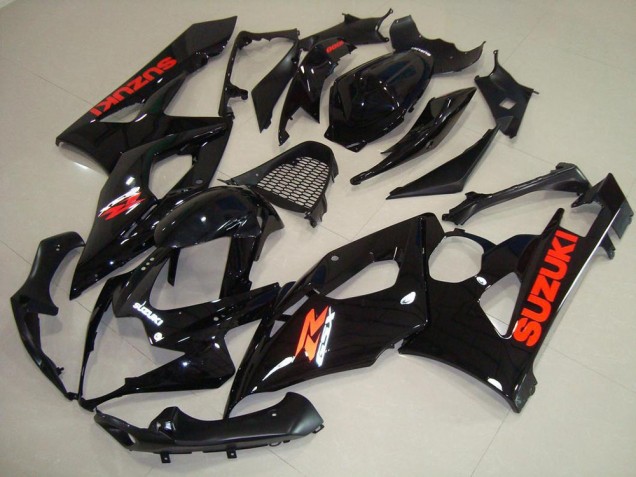 Glossy Black Red Sticker 05-06 Suzuki GSXR 1000 Motorcycle Fairings Glossy Black Red Sticker 05-06 Suzuki GSXR 1000 Motorcycle Fairings