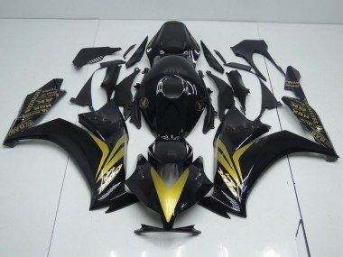 Glossy Black and Gold 12-16 Honda CBR1000RR Motorcycle Fairings