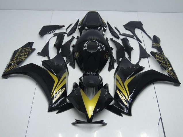 Glossy Black and Gold 12-16 Honda CBR1000RR Motorcycle Fairings Glossy Black and Gold 12-16 Honda CBR1000RR Motorcycle Fairings