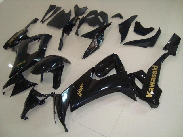 Glossy Black with Gold Sticker 08-10 Kawasaki ZX10R Motorcycle Fairings Glossy Black with Gold Sticker 08-10 Kawasaki ZX10R Motorcycle Fairings