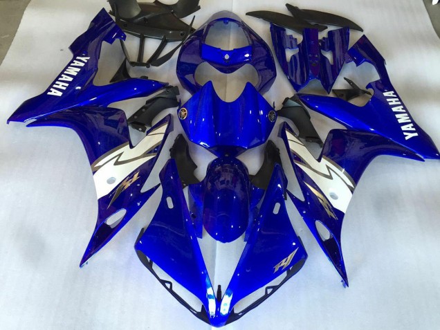 Glossy Blue White 04-06 Yamaha YZF R1 Motorcycle Fairings
