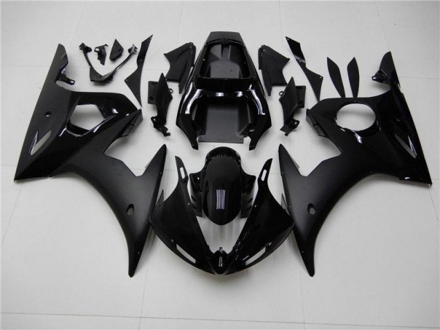 Glossy Matte Black 03-05 Yamaha YZF R6 Motorcycle Fairings Glossy Matte Black 03-05 Yamaha YZF R6 Motorcycle Fairings