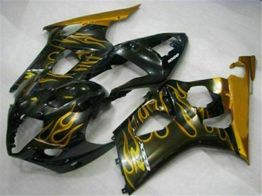 Gold Black 03-04 Suzuki GSXR 1000 Motorcycle Fairings