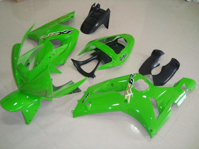 Green 03-04 Kawasaki ZX6R Motorcycle Fairings Green 03-04 Kawasaki ZX6R Motorcycle Fairings