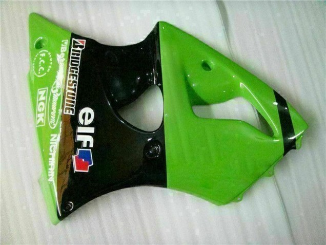 Green Black 00-02 Kawasaki ZX6R Full Motorcycle Fairing Kits Green Black 00-02 Kawasaki ZX6R Full Motorcycle Fairing Kits